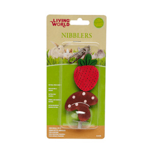 Living World Nibblers Wood Chews - Strawberry & Mushroom