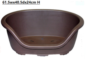 Products: Pet One Plastic Oval Bed Base 48cm 61.5wx40.5dx24cm H (chocolate)