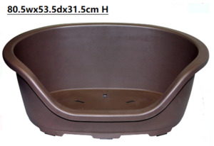 Products: Pet One Plastic Oval Bed Base 67cm 80.5wx53.5dx31.5cm H (chocolate)