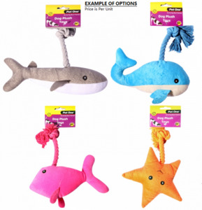 Products: Pet One Dog Toy Plush Aquatic Animals SINGLE asstd 18CM