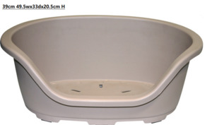 Products: Pet One Plastic Oval Bed Base 39cm 49.5wx33dx20.5cm H (latte)
