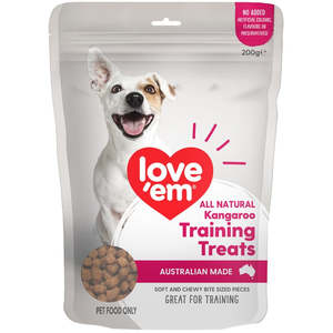 Treats: Love 'em Training Treats Kangaroo 200g
