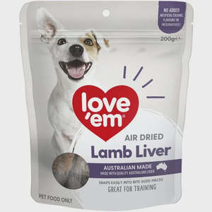 Love'em Dog Air Dried lamb Liver 200g