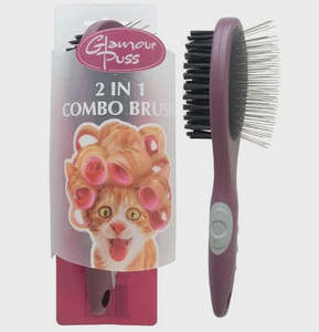 Grooming Aids: GlamourPuss 2in1 Combo Brush