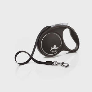 Collars Leads: Flexi Black Design Retractable Leash Tape