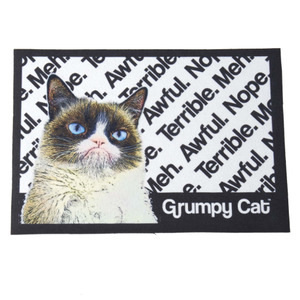 Accessories 1: PetRageous Designs 19 Inch Grumpy Cat Non-Slip Plastic Placemat  Black