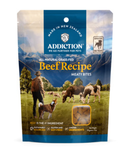 Addiction  Meaty Bites Beef Dog Treats113g
