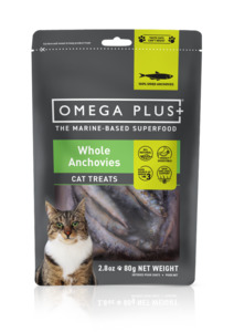 Omegaplus Cat Treats Whole Anchovies 80g
