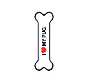 Pet Accessories Promo: Magnet - I Love My Pug