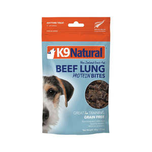 K9 Natural Air Dried Beef Lung Protein Bites 60g
