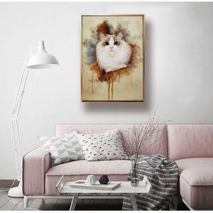 Custom Pet Portrait Splash Oil Painting