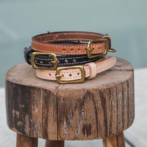 Accessories: Custom Dog/Cat Genuine Leather Collar & Tag