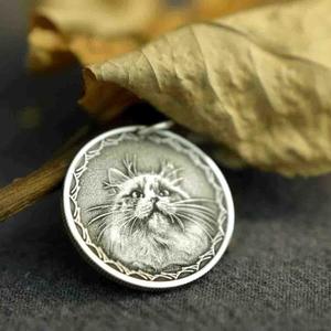 Custom Memorial Engraved Coin Necklace