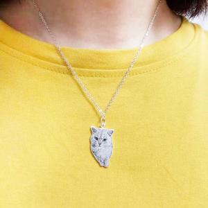 Silhouette Necklace - Customised with Pet Photo