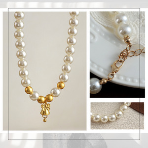 Pearl Bell Pet Necklace – Gloss Decorative Collar Pet Pop