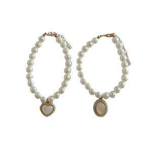 Vintage Pearl Pendant Pet Necklace – Decorative Collar Pet Pop