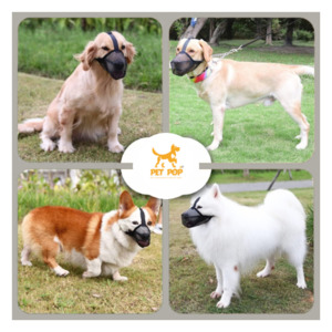 Full Coverage Nylon Dog Muzzle – Anti Bark Training Muzzle Pet Pop