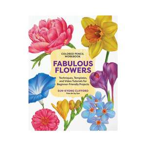 Art And Craft: Coloured Pencil Workbook: Fabulous Flowers