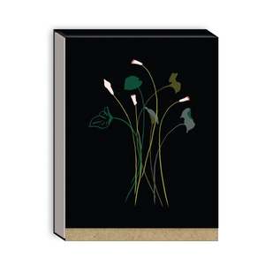 Floral Black Pocket Notebook