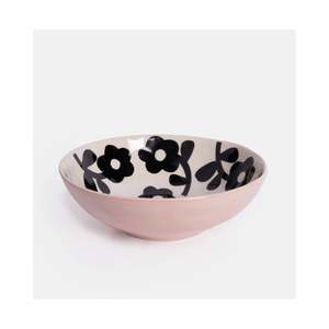 Mono Bloom Shallow Bowl