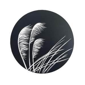 Gifts: Toetoe Coaster - Ivory On Black