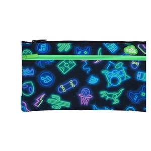 Back To School: Neon Life Twin Zip Pencil Case