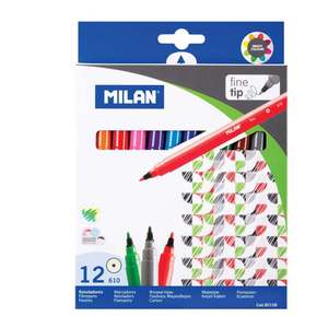 Back To School: Milan Markers Fine Tip Pack 12