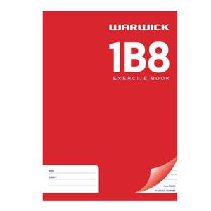 Back To School 2: Warwick Exercise Book 1B8 36 Leaf A4