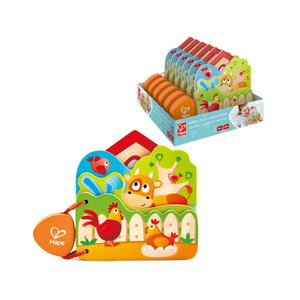 Childrens Toys: Hape Baby's Farm Animal Book