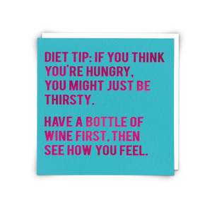 Greeting Cards: Diet Tip Greeting Card