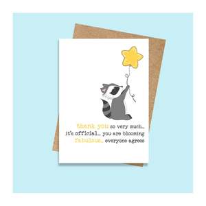 Racoon Blooming Fabulous Card