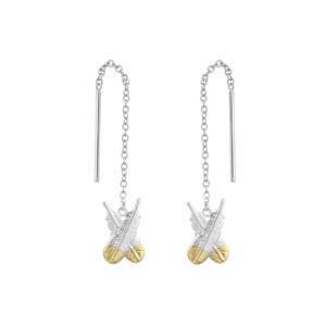 Jewellery: Huia Feather Thread Earrings - Silver