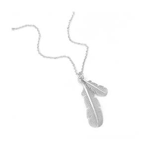 Jewellery: Huia Feather Necklace - Silver