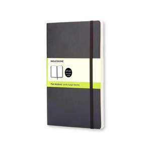 Stationery: Moleskine Notebook Large Ruled Plain Black Soft