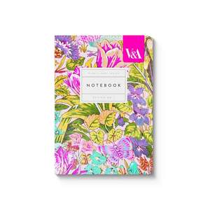 V & A Floral Tulip Neon A6 Notebook