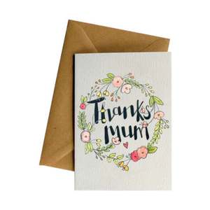 All: Thanks Mum Wreath Greeting Card
