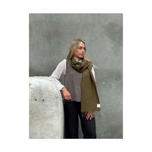 Merino Scarf 25 cm - Army Green