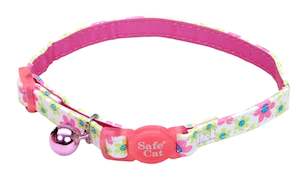 Pink Flower Frenzy Cat Collar