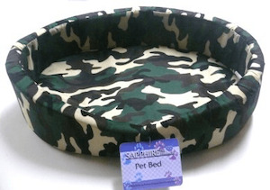 Dog Beds: Oval Camo Design Dog Beds