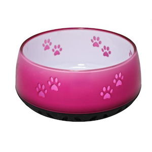 Bowls: Dog Bowl Non-skid Resin in Pink