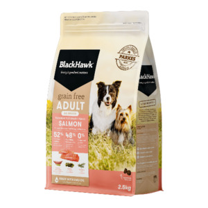 Products: BlackHawk Tasmanian Salmon Grain-Free Adult Dog Dry Food 15KG - Pet Shore