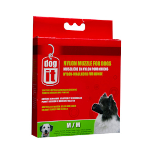 Dogit Nylon Muzzle Black Medium 14cm