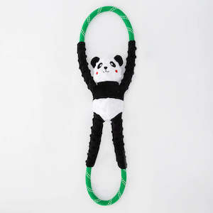 Play: Zippy Paws RopeTugz Squeaker Dog Toy with Rope - Panda