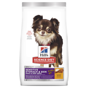 Dry Dog Food: Hill's Science Diet Adult Sensitive Stomach & Skin Small & Mini Dry Dog Food 1.81kg