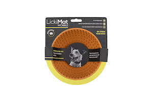 LickiMat Wobble Slow Feeder Boredom Buster Dog Food Bowl -  Orange