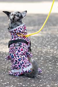 Apparel: Scribbler Raincoat- Neon Leopard- 50
