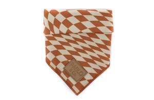 Brown Check Check - Bandana - LARGE