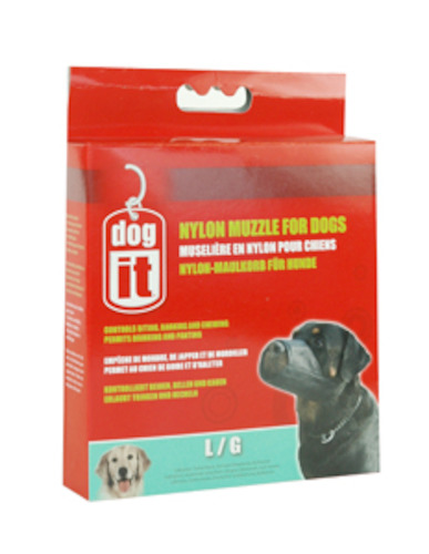 Dogit Nylon Muzzle Black Large 18.5cm