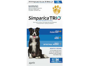 Flea And Worm Treatments: Simparica Trio M 10.1kg-20kg