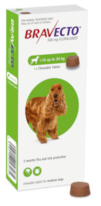 Flea And Worm Treatments: Bravecto chew tablet Medium